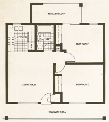 2BR/1BA - Canterbury Court