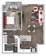 1 Bedroom, 1 Bathroom 799 SQFT