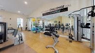 Located at 4830 Wescott Blvd in Summerville, South Carolina, this well-appointed fitness center offers a comprehensive workout environment designed to accommodate a wide range of exercise routines. The single-floor facility features warm yellow-toned walls, recessed lighting, and durable flooring throughout, creating a clean and energizing atmosphere. Large floor-to-ceiling glass panel walls allow natural light to pour in, enhancing the open feel of the space.

The cardio section is well-stocked with multiple TRUE brand treadmills equipped with individual display screens, elliptical trainers, a StairMaster, and a rowing machine — providing ample options for endurance training. A dedicated strength and free weights area features a full rack of dumbbells, weight benches, resistance machines, and functional training equipment including TRX suspension straps, medicine balls, and balance tools. Floor-to-ceiling mirrors line portions of the walls, amplifying the sense of space and allowing members to monitor their form during workouts.

Motivational wall graphics, including the phrases "If It Doesn't Challenge You, It Doesn't Change You" and "Hustle for That Muscle," add an inspiring character to the environment. The facility is bright, well-organized, and thoughtfully equipped to support both beginners and experienced fitness enthusiasts alike.