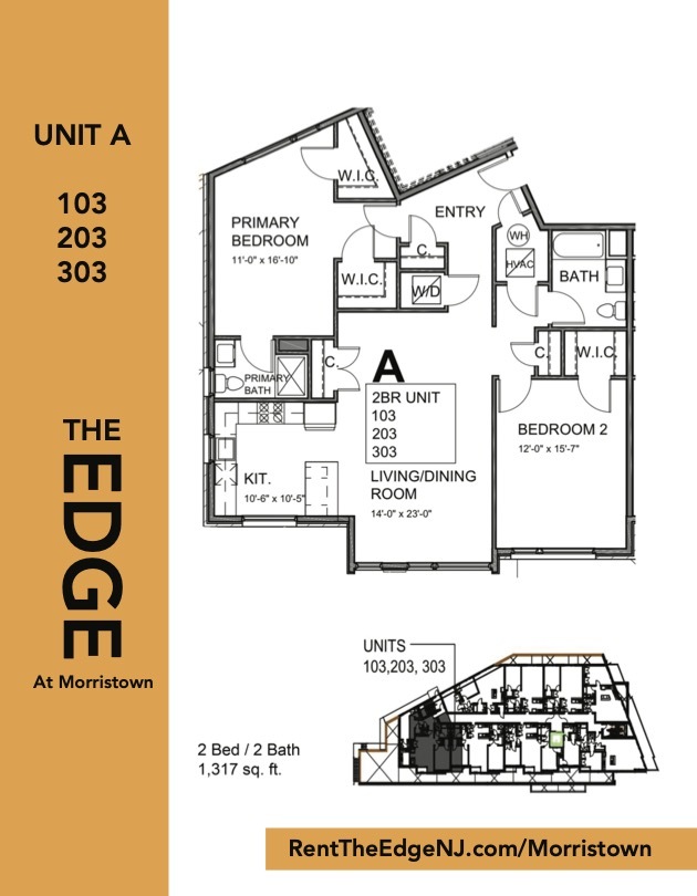 Plano de planta - The Edge at Morristown