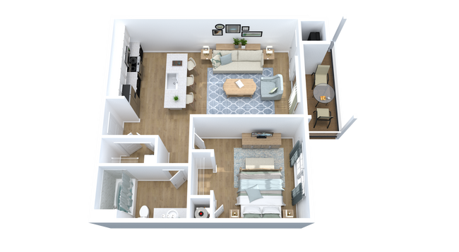 CampusView_Floorplans3D-com_1Bed _A - Lake District Flats