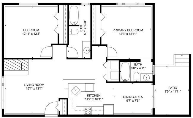 Foto del edificio - 2 Bed 2 Bath garden level unit in a 4 plex, south of main