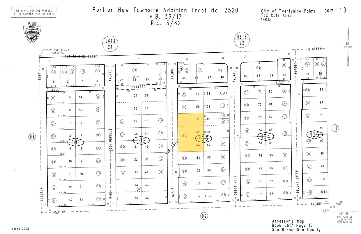 Mapa de la parcela - 6563 Oasis Ave