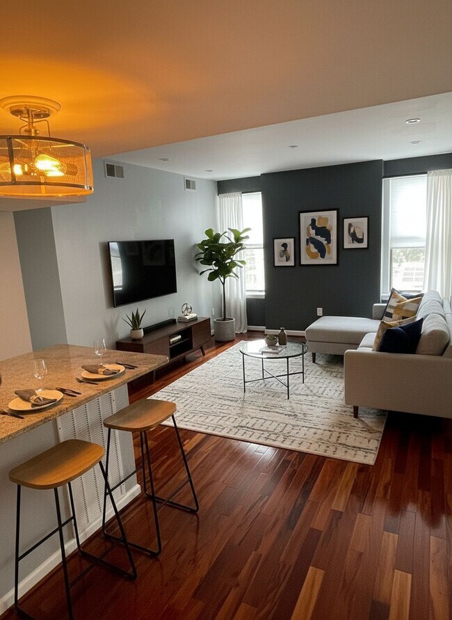 Comedor y sala de estar principales - Amueblados - 1763 Columbia Rd NW