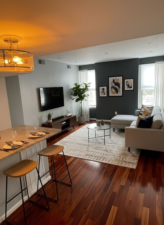 Main Dining and Living Area - Staged - 1763 Columbia Rd NW
