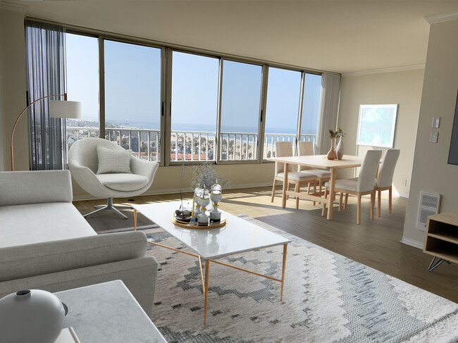 Living Room with Ocean View - The Shores