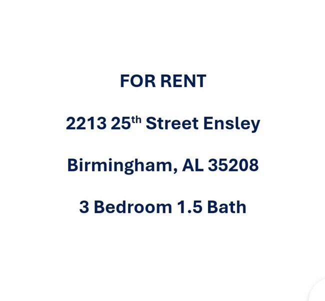 Building Photo - 3-4 Bed 1.5 Bath -25th Street West -Birmingham, Alabama
