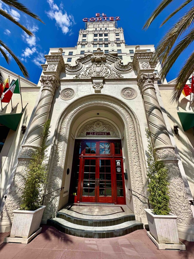 El Cortez entrance - 702 Ash St