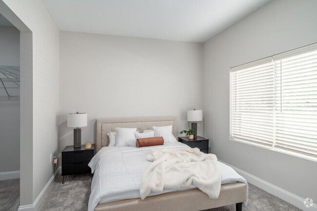 Model - 1BR, 1BA - 790SF - Bedroom - Park Lamont Townhomes