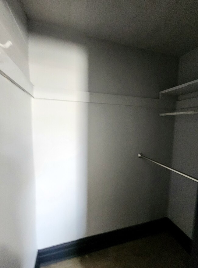Deep closet with double bars, shelf, hooks - 329 Randolph Av