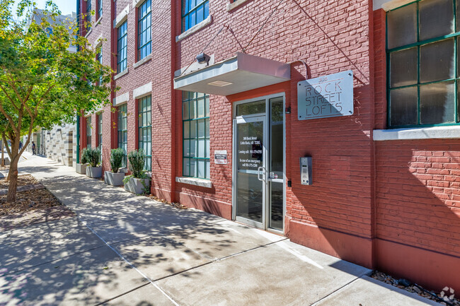 Rock Street front entrance - Rock Street Loft Apartments