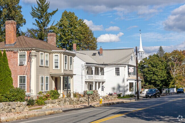 Unique homes can be found near the town's center in Westford.