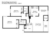 2BR 2BA (1085sf)
