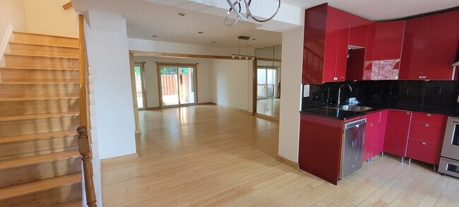Main level from kitchen to living area and backyard - 1632 Valencia Way