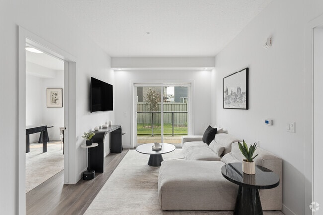 2BR, 2BA - 970SF - Living Room - Rosenthal Flats
