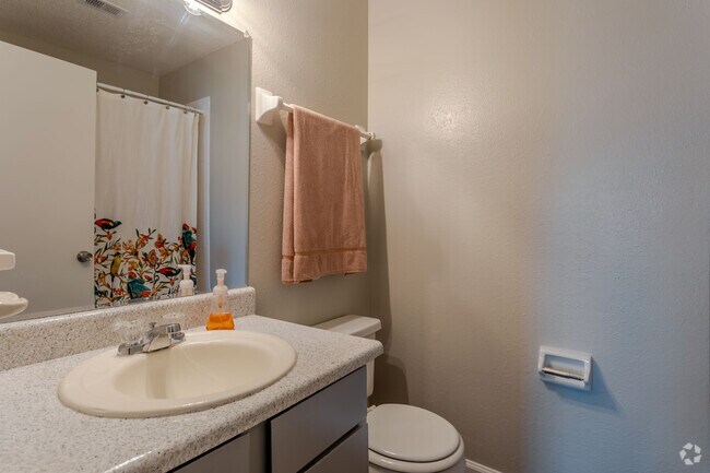 2BR, 2BA - 1000 SF Belmont - Bathroom - The Aspen Apartments