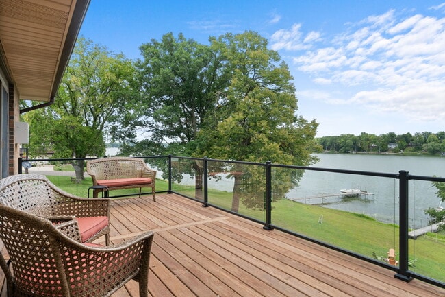Updated decks are designed to enjoy the view. - Cross Lake Estates - Furnished Rentals
