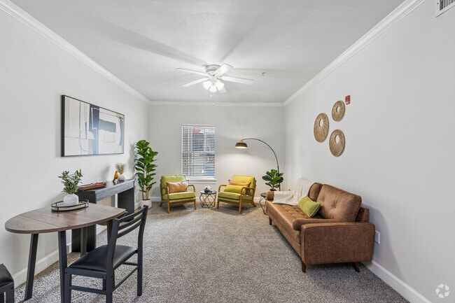 2BR, 1BA - 926SF - Living Room - Pepper Tree Manor - 45+ Community