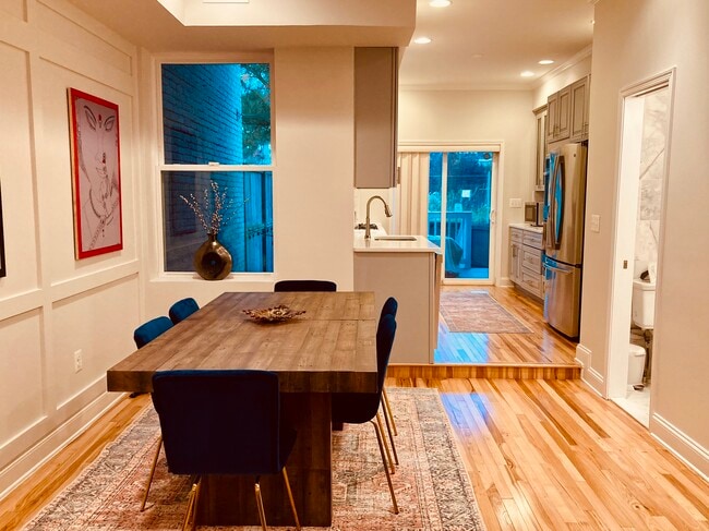 Dining area at dusk - 313 Elm St NW