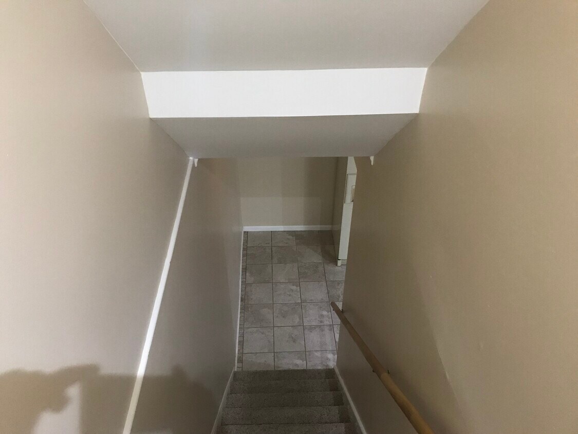 going down stairs - 418 Hubbard Ln