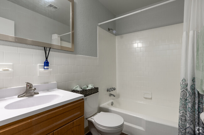 2BR, 1BA - 840SF - Bathroom - Chester Townhomes