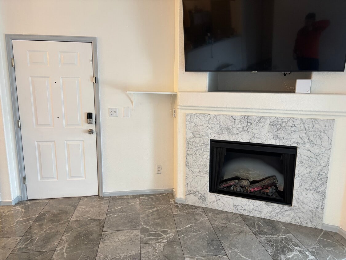 Fireplace. The tv can be included in rent or taken out. - 4451 S Ammons St (Denver, CO)