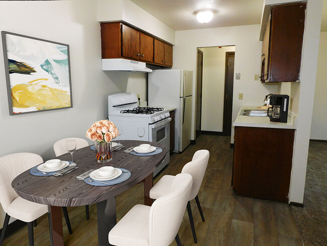 Connected Dining and Kitchen Area - West Broadway Apartments