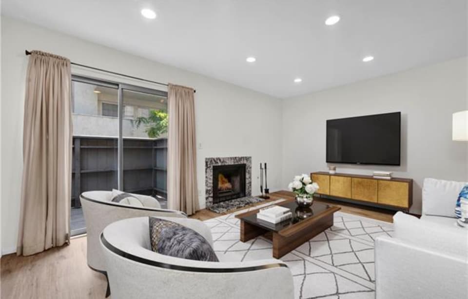 Living room (virtually staged) - 20155 Keswick St