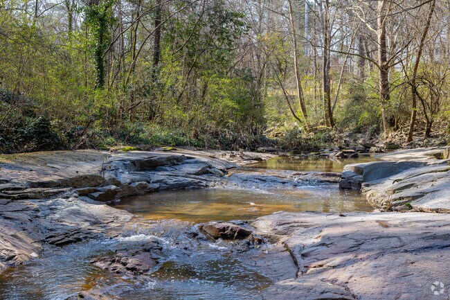 Residents enjoy the beautiful nature of Tanyard Creek Park in Collier Hills.