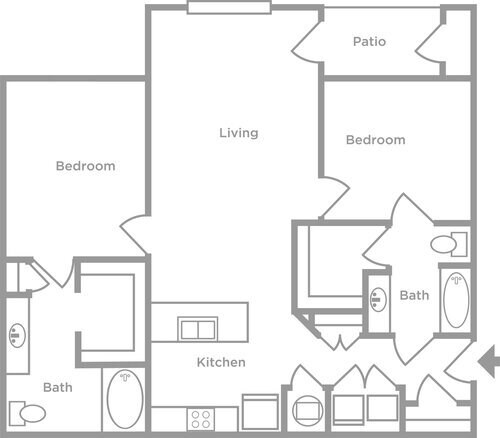 Plano de planta - Hermitage Flats