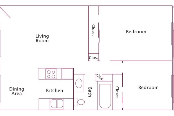 2HAB/1BA - Taybin Terrace Apartments