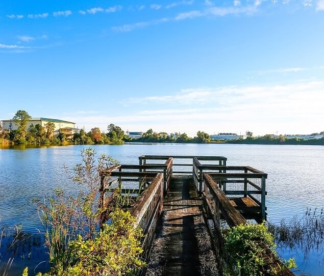 A fishing pier on Lake King