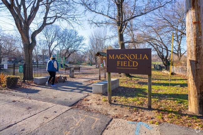 Take a walk through Magnolia Park.