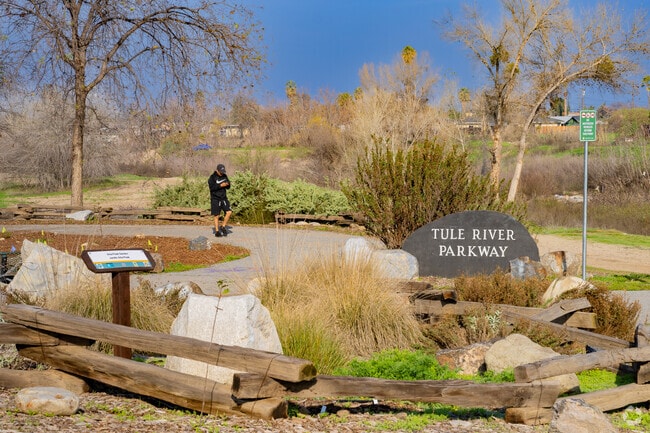 The Tule River Parkway is a popular place to walk in Porterville.