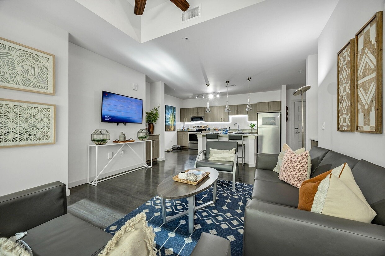 Model-Living Room - Aspire Tucson: Off-Campus Student Housing