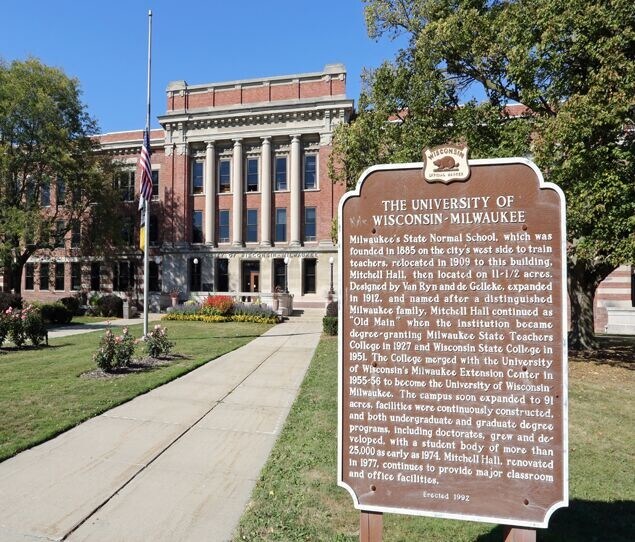 Founded in 1885, the University of Wisconsin-Milwaukee is listed on the National Register of Historic Places