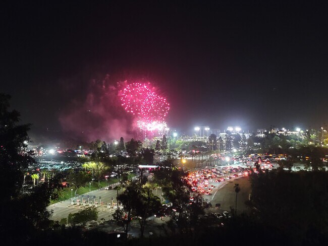 Friday fireworks from Dodgers Stadium - 1080 Everett Plz