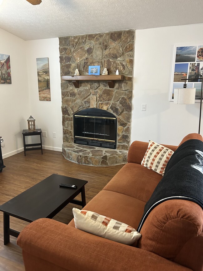 Living room, fireplace - 406 Lacosta Ave