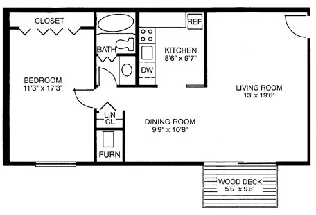 1BR/1BA - Tall Oaks Apartments