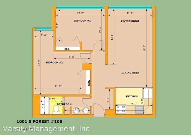 Building Photo - 2 br, 1 bath Apartment - 1001 S. Forest 10...