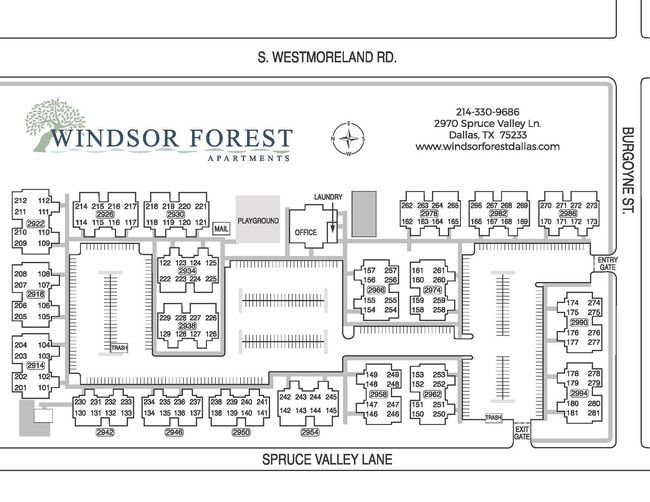 Plano de planta - WINDSOR FOREST APARTMENTS