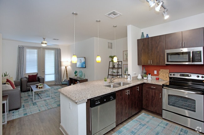 1BR, 1BA - 596 SF - The District on Apache Apartments