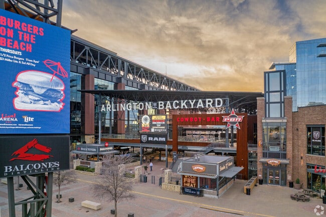 Enjoy a meal or a drink at the Arlington Backyard.