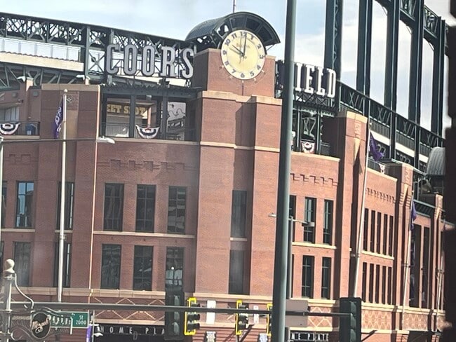 view from livingroom window - 1940 Blake St Apartment