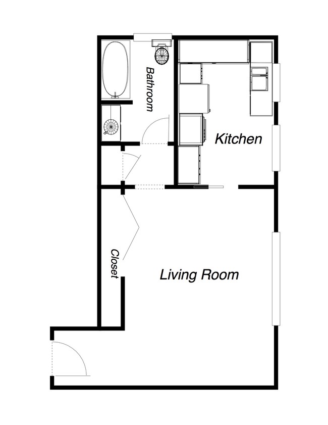 Plano de planta - Benson Apartments