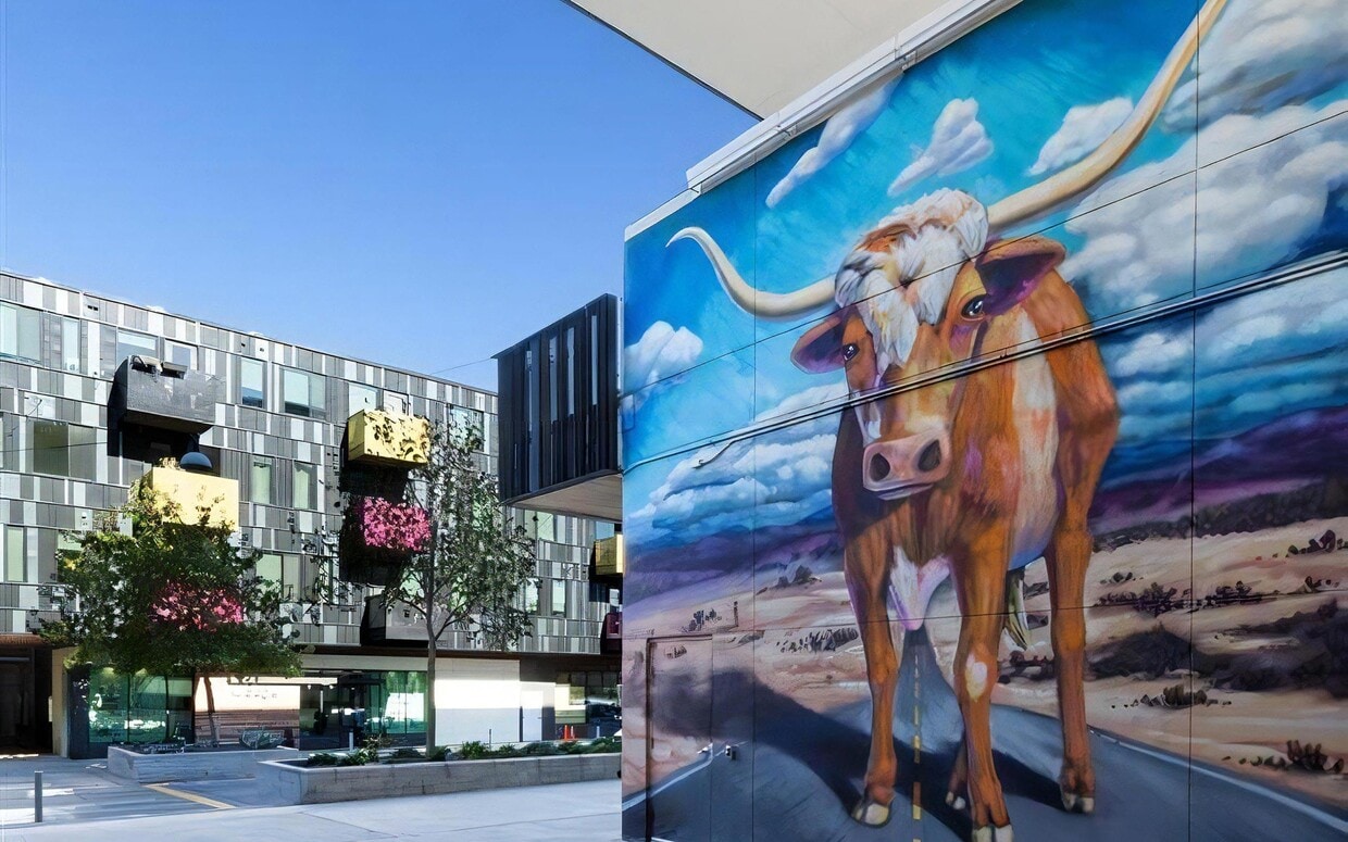Artistic Exterior With Modern Design Elements at Lamar Union Apartments - Lamar Union