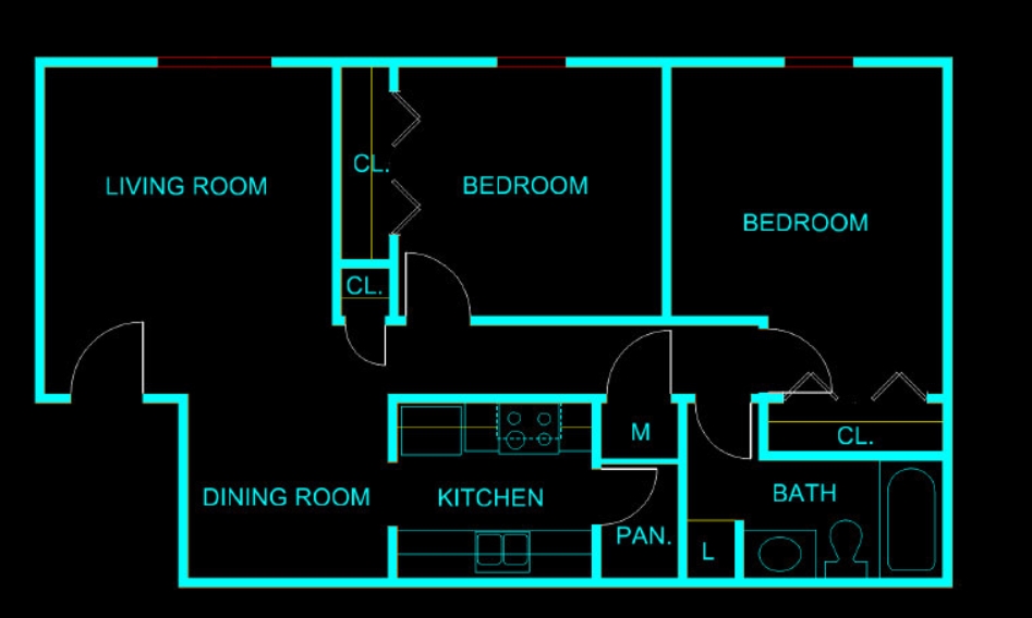 2BR/1BA - Drakewood Apartments