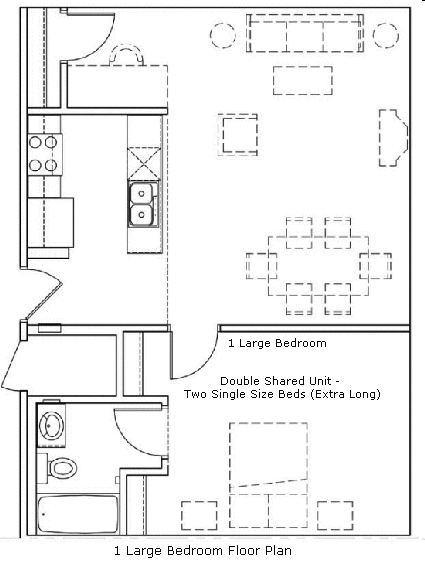 1BR/1BA - University Lofts