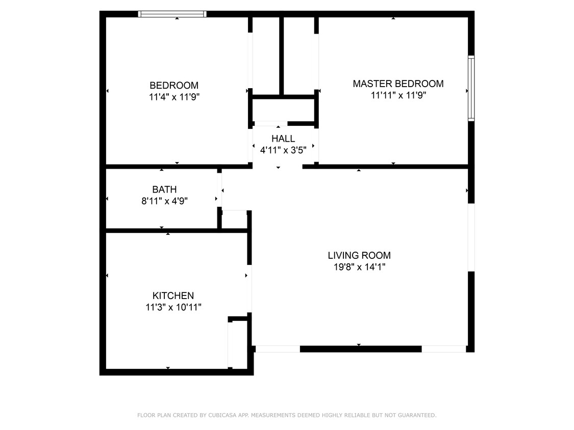 2 Bed 1 Bath Floorplan - 618 Mary Ln