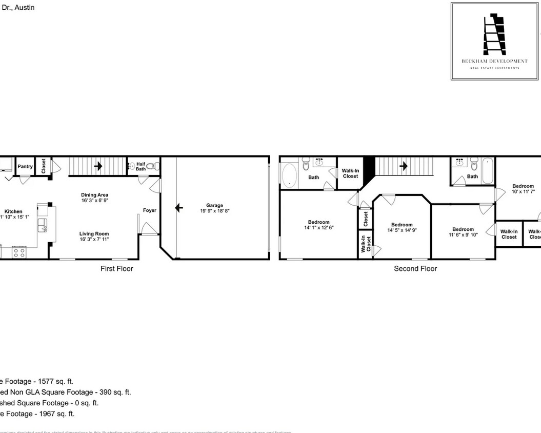 Unit B Floorplan - 2418 Allred Dr
